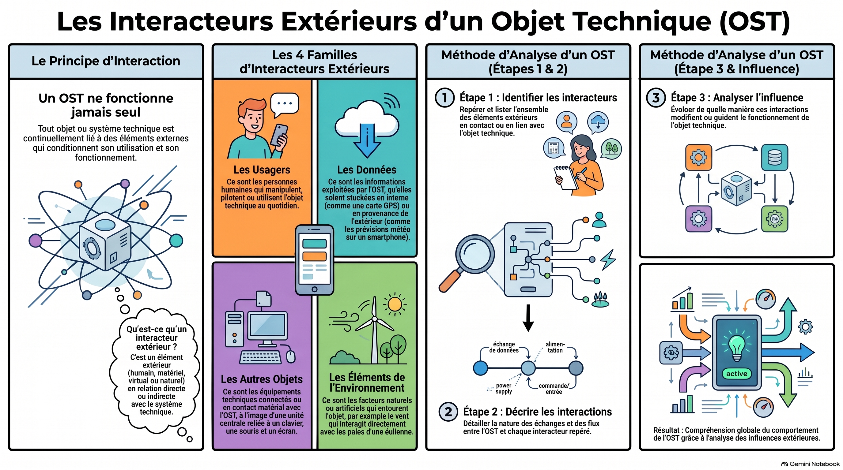 Interacteurs d'un objet technique
