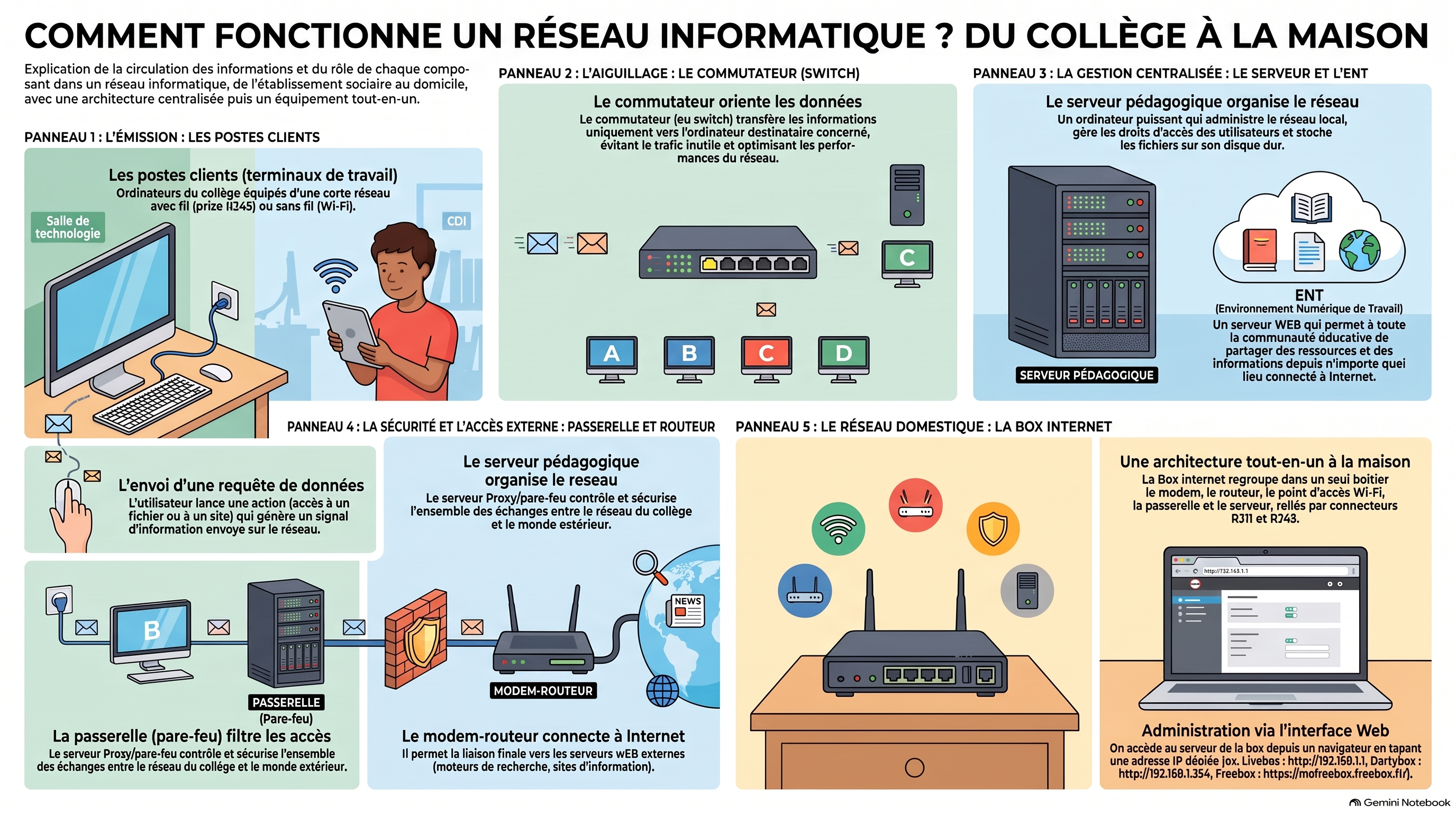 Fonctionnement d'un réseau informatique